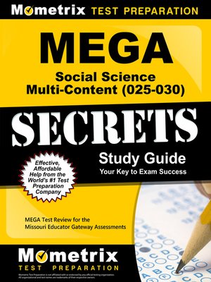 cover image of MEGA Social Science Multi-Content (025-030) Secrets Study Guide